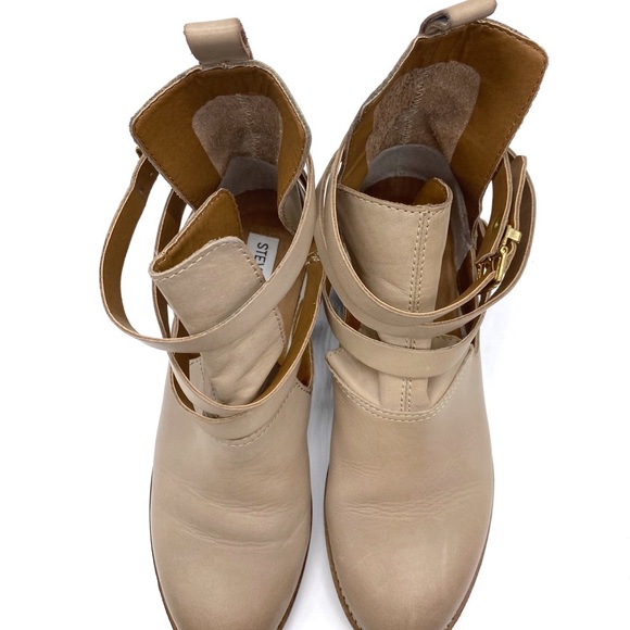 Steve Madden Peladino Beige Cutout Boots Leather Size 8 Shoes Boho Bohemian. - Picture 5 of 8